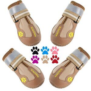 QUMY Dog Shoes for Large Dogs, Medium Dog Boots & Paw Protectors Size 3